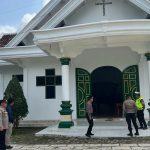 Personel Siaga Kompi III Polres Mesuji tidak berhenti melaksanakan tugasnya meskipun pada hari libur