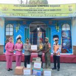 Kapolres Mesuji dan Ketua Bhayangkari Cabang Mesuji Tinjau Pos Yan & Pos PAM, Berikan Bingkisan kepada Petugas