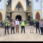 Puncak Perayaan Ibadah Paskah Kebangkitan Isa Al-Masih Kompi Siaga II Polres Mesuji Lakukan Pengamanan di Tiga Gereja